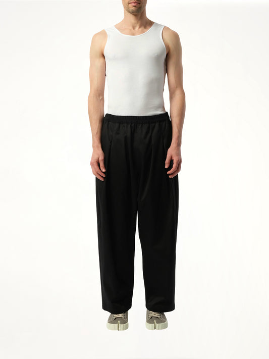 Stone Washed Relax Chinos in Black