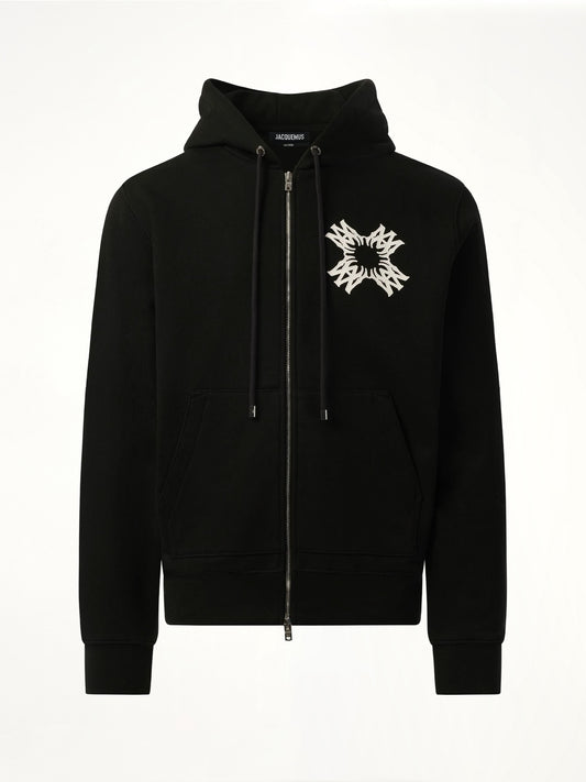 MA Quad Zip Up Hoodie in Black
