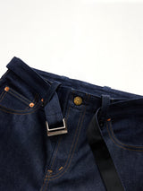 Sacai x Levi's Unisex Belted Wide Pants in Indigo