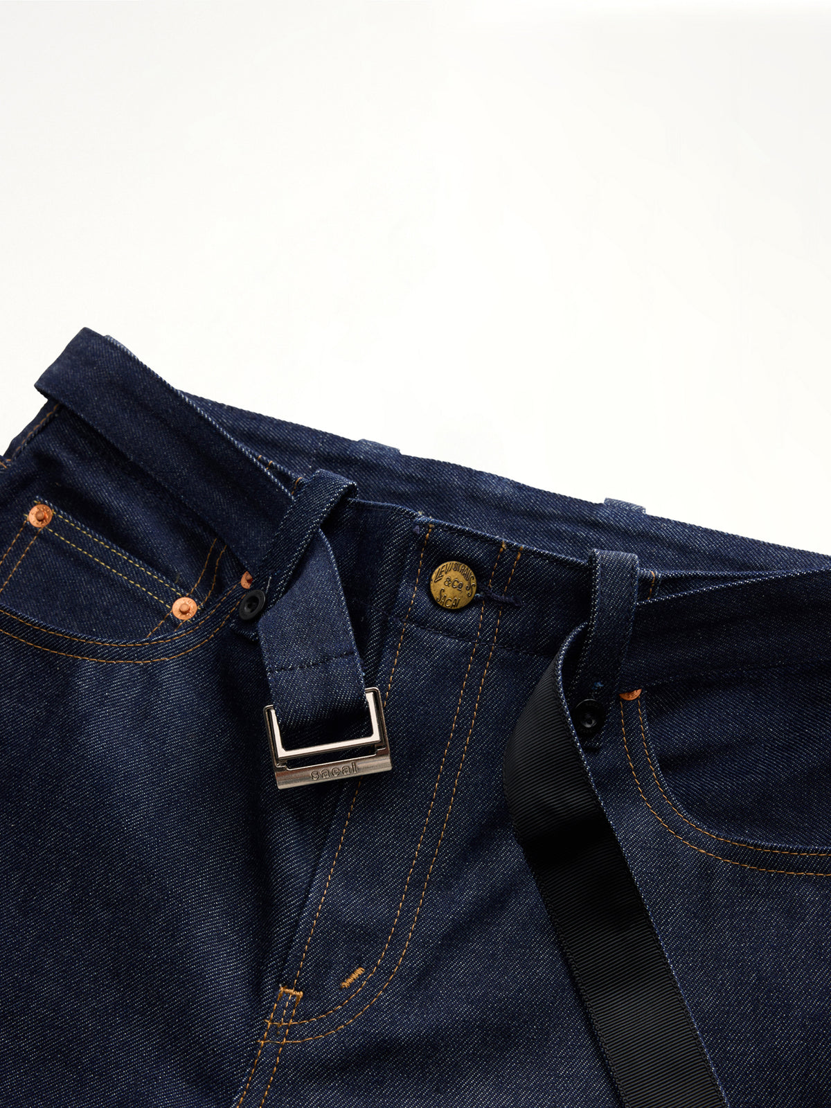 Sacai x Levi's Unisex Belted Wide Pants in Indigo