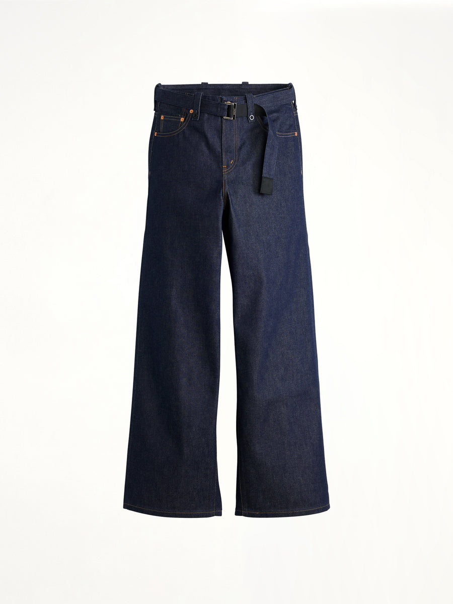 Sacai x Levi's Unisex Belted Wide Pants in Indigo