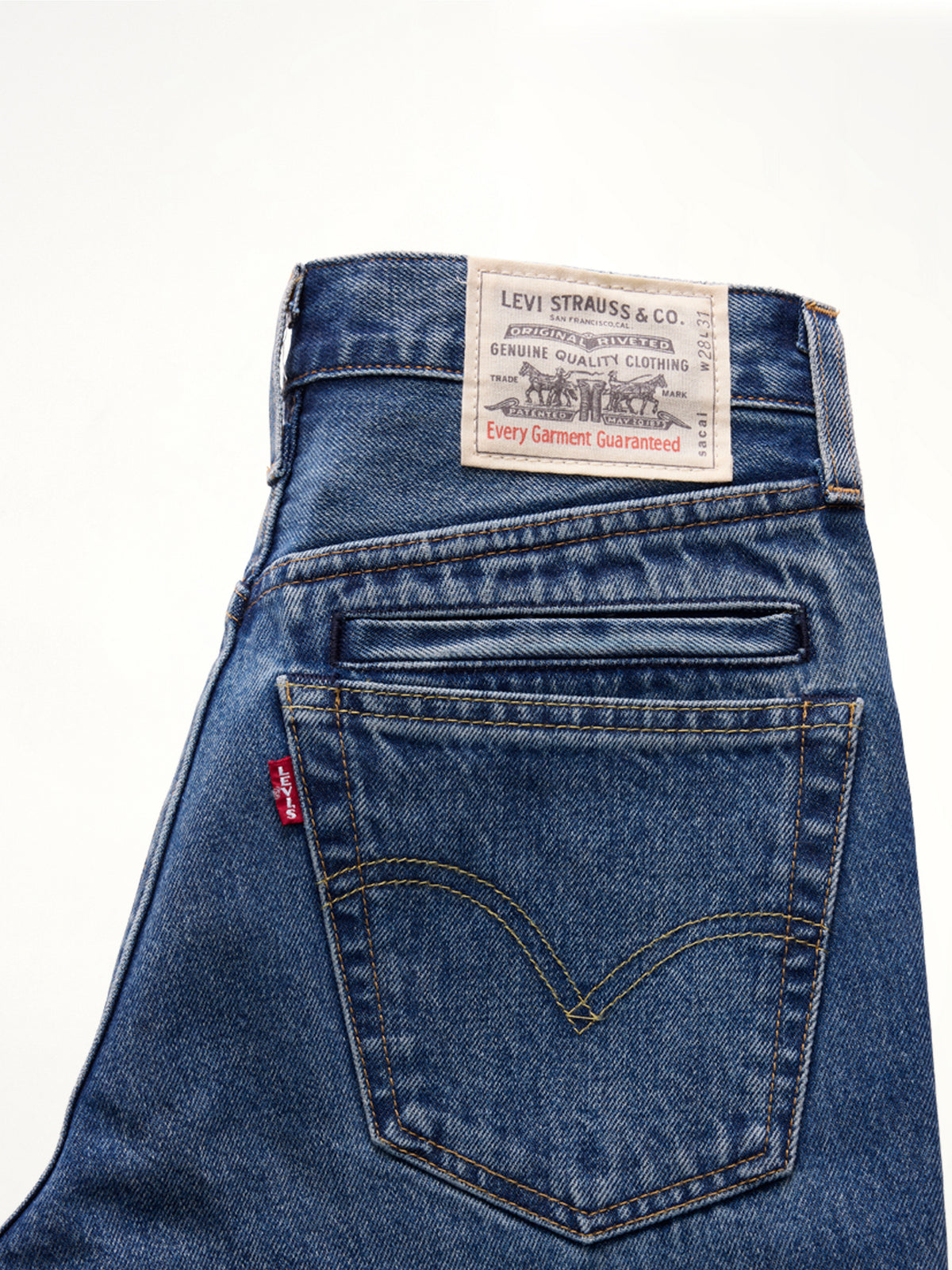 Sacai x Levi's Unisex Belted Flare Pants in Blue