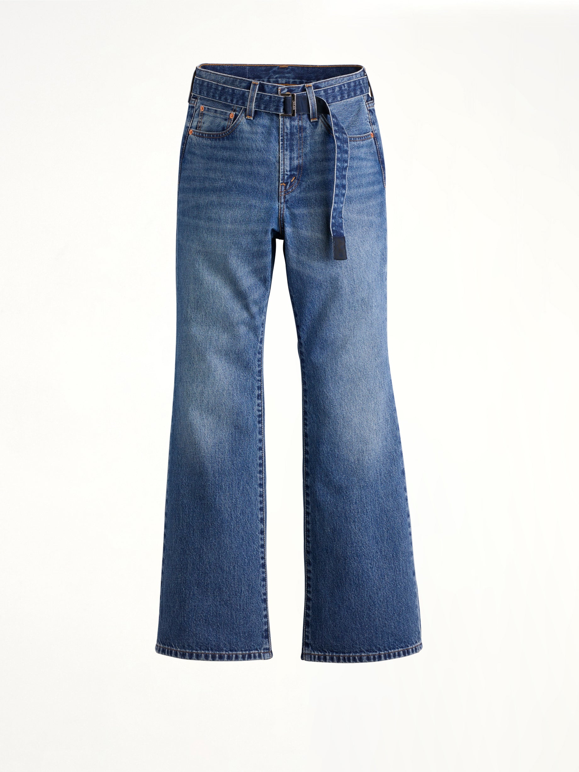 Sacai x Levi's Unisex Belted Flare Pants in Blue