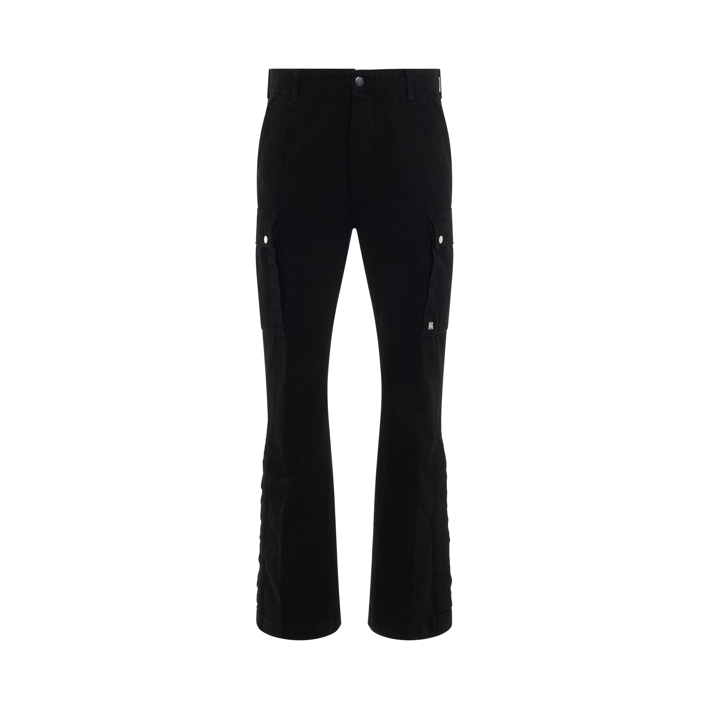 M65 Cargo Kick Flare Jeans in Black