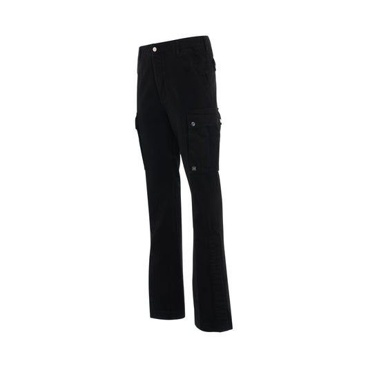 M65 Cargo Kick Flare Jeans in Black