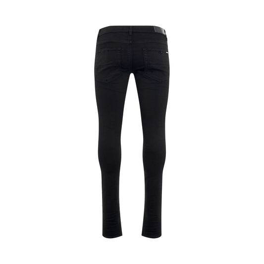 Leather Thrasher Jeans in Black Od
