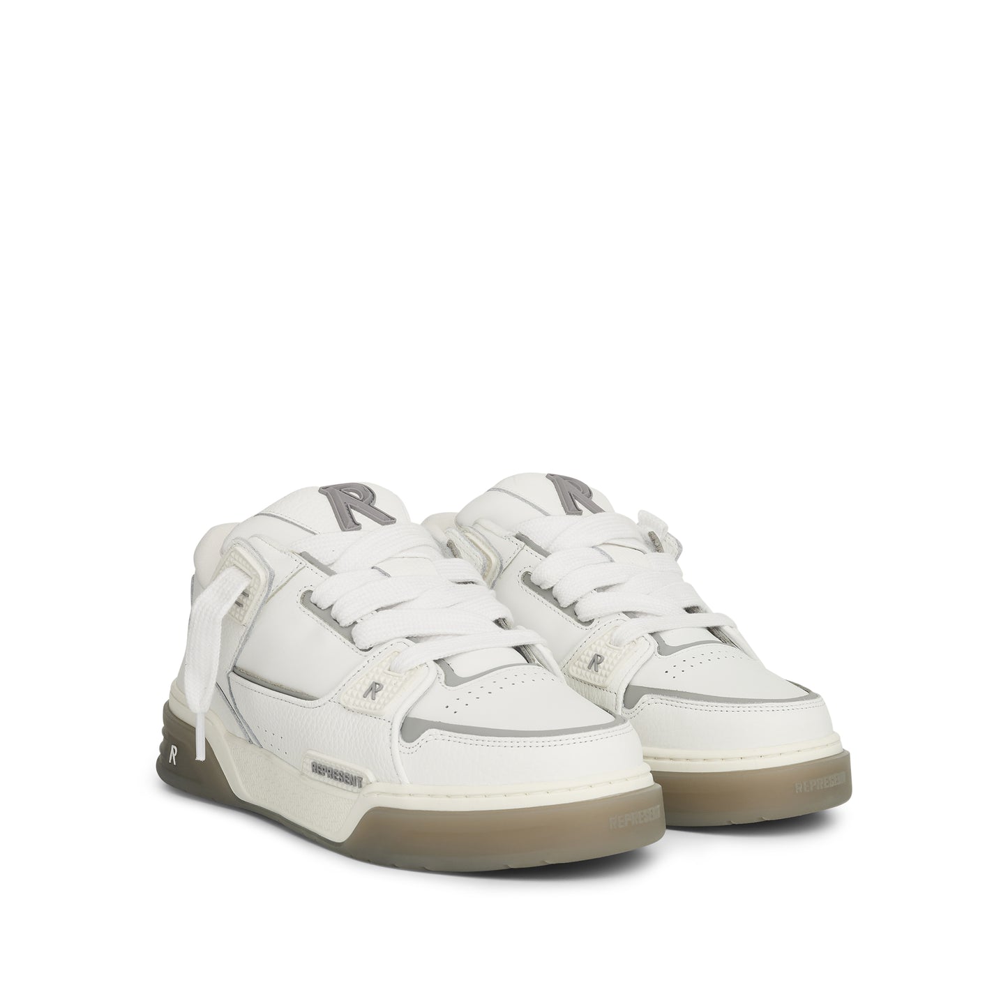Studio Low Top Sneaker in White/Grey