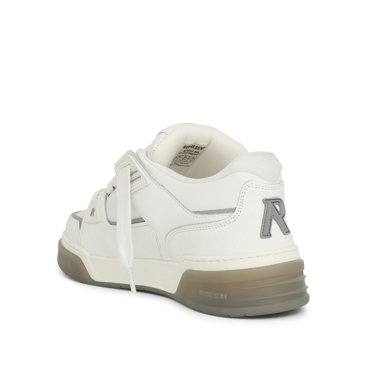 Studio Low Top Sneaker in White/Grey