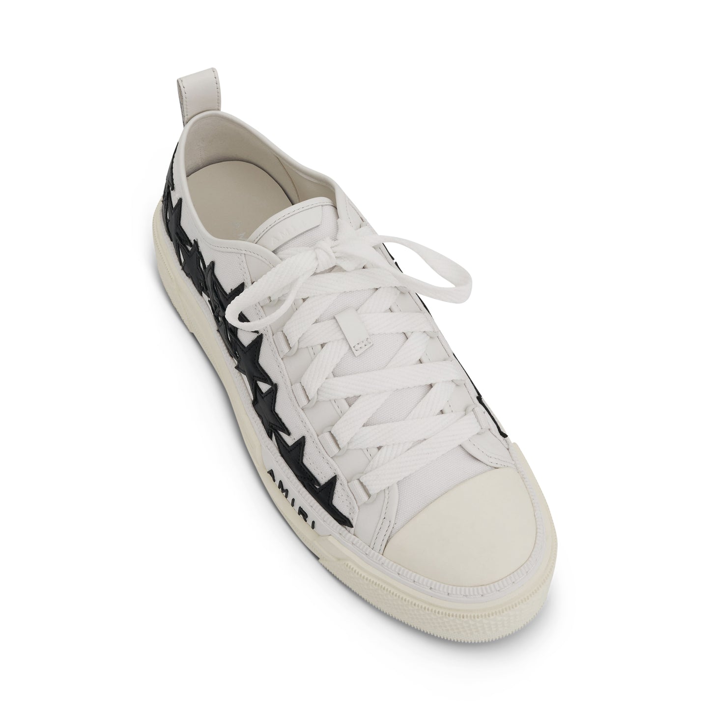 Stars Low Court Sneakers in White/Black