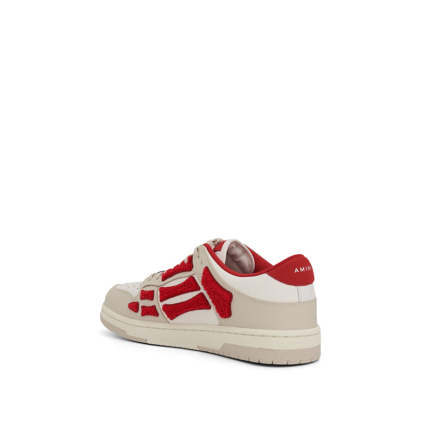 Skeleton Low Top Sneakers with Terrycloth in Red