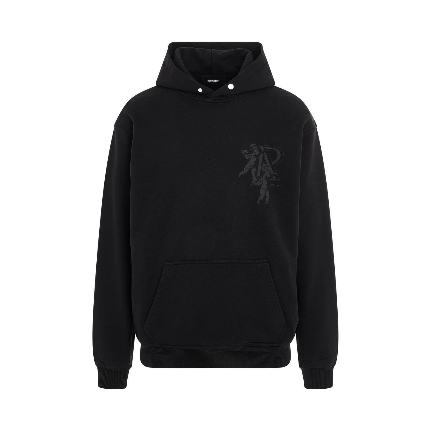 Cherub Initial Hoodie in Black