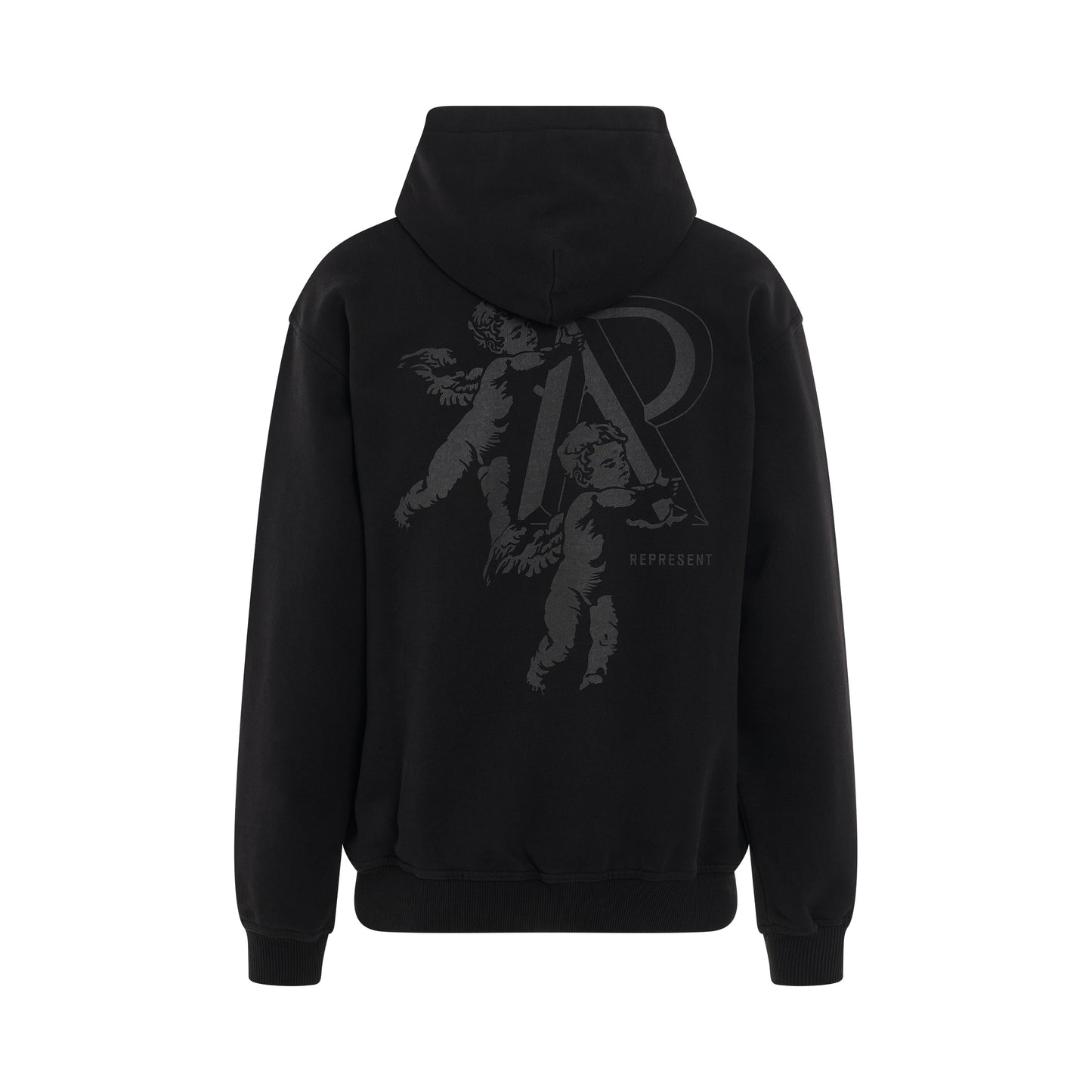 Cherub Initial Hoodie in Black