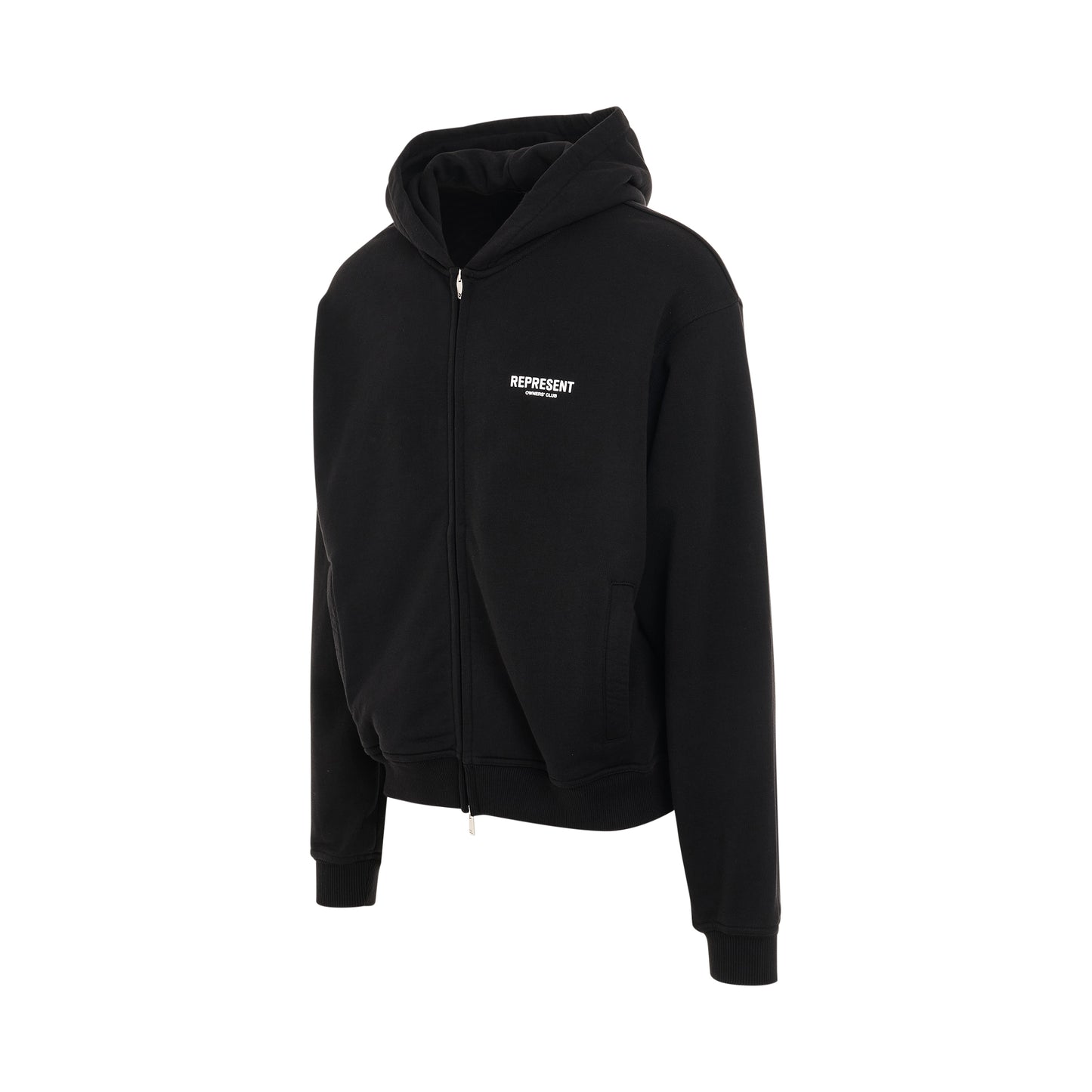 Represent Owners Club Zip Hoodie in Black