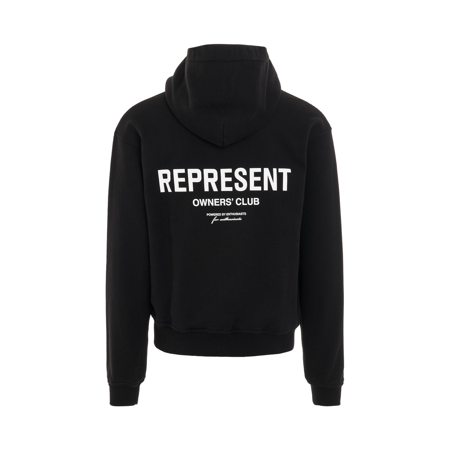 Represent Owners Club Zip Hoodie in Black