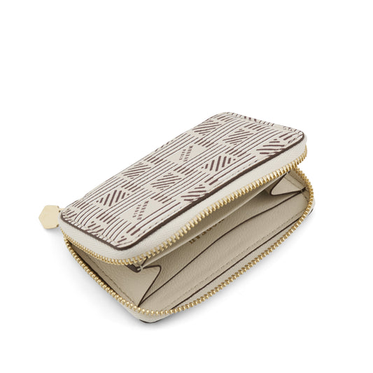 Mini Zip Wallet in Champagne