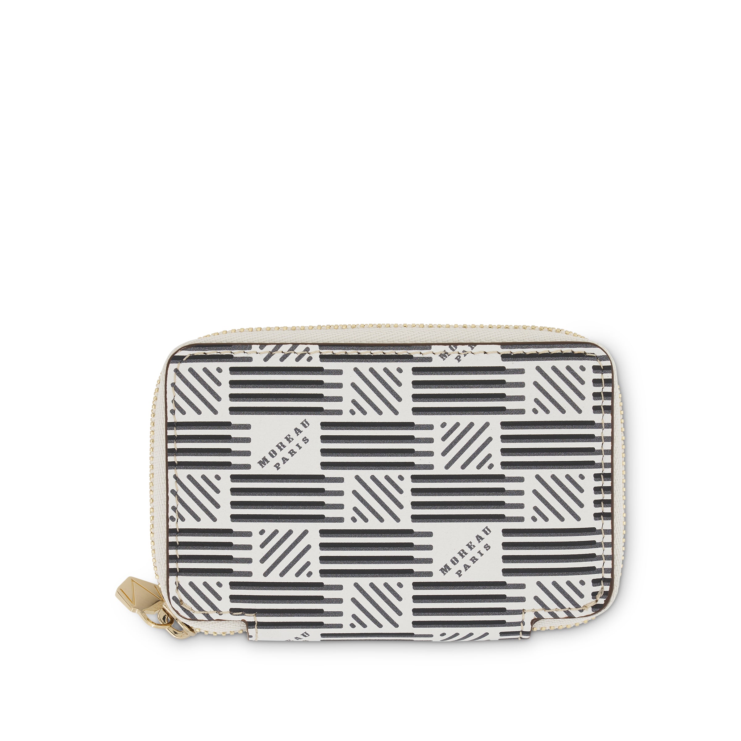 Mini Zip Wallet in White