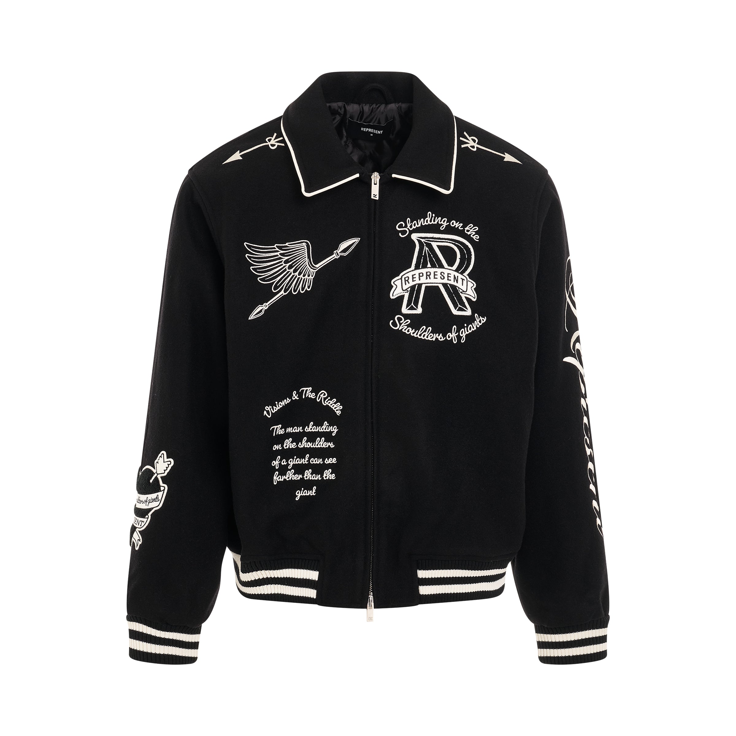 Cherub Varsity Jacket in Black