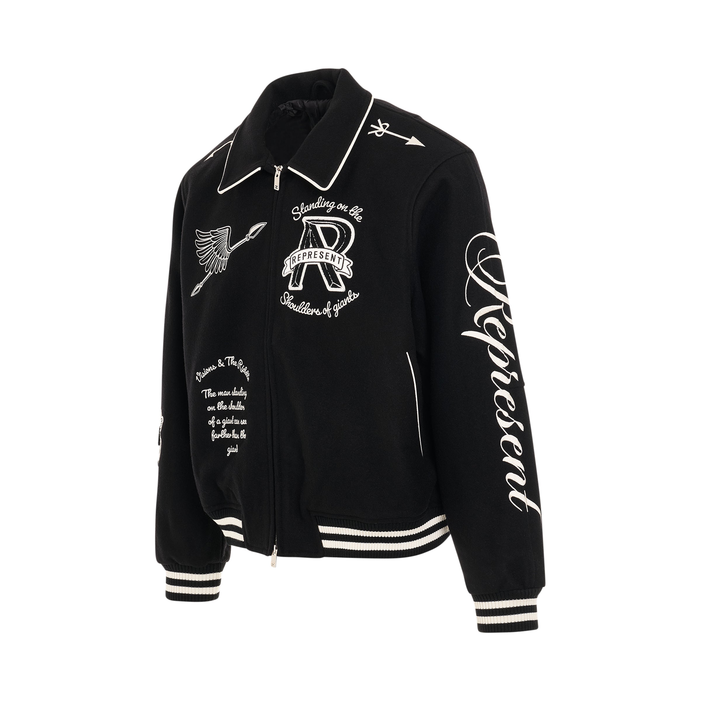 REPRESENT Cherub Varsity Jacket in Black – MARAIS