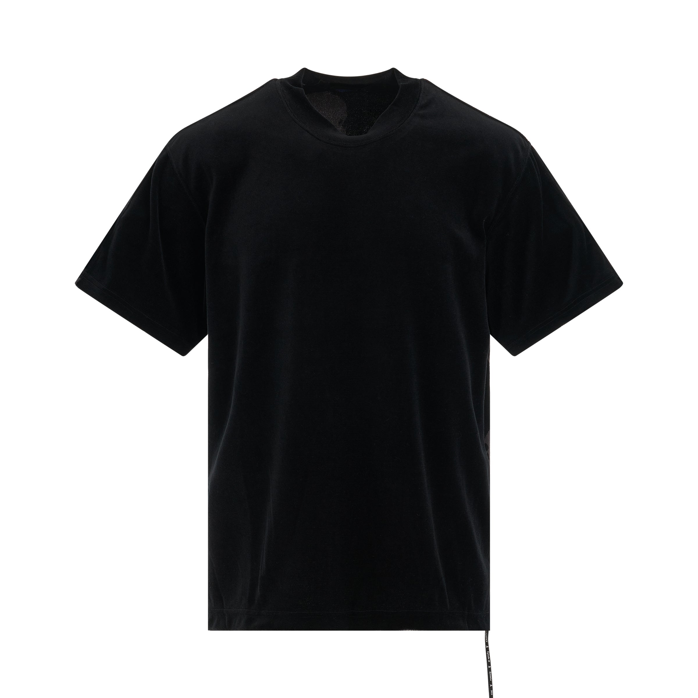 Embroidery Logo Boxy Fit Baseball T-Shirt in Black