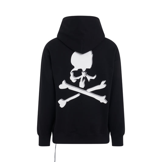 Classic Logo and Skull Hoodie in Black