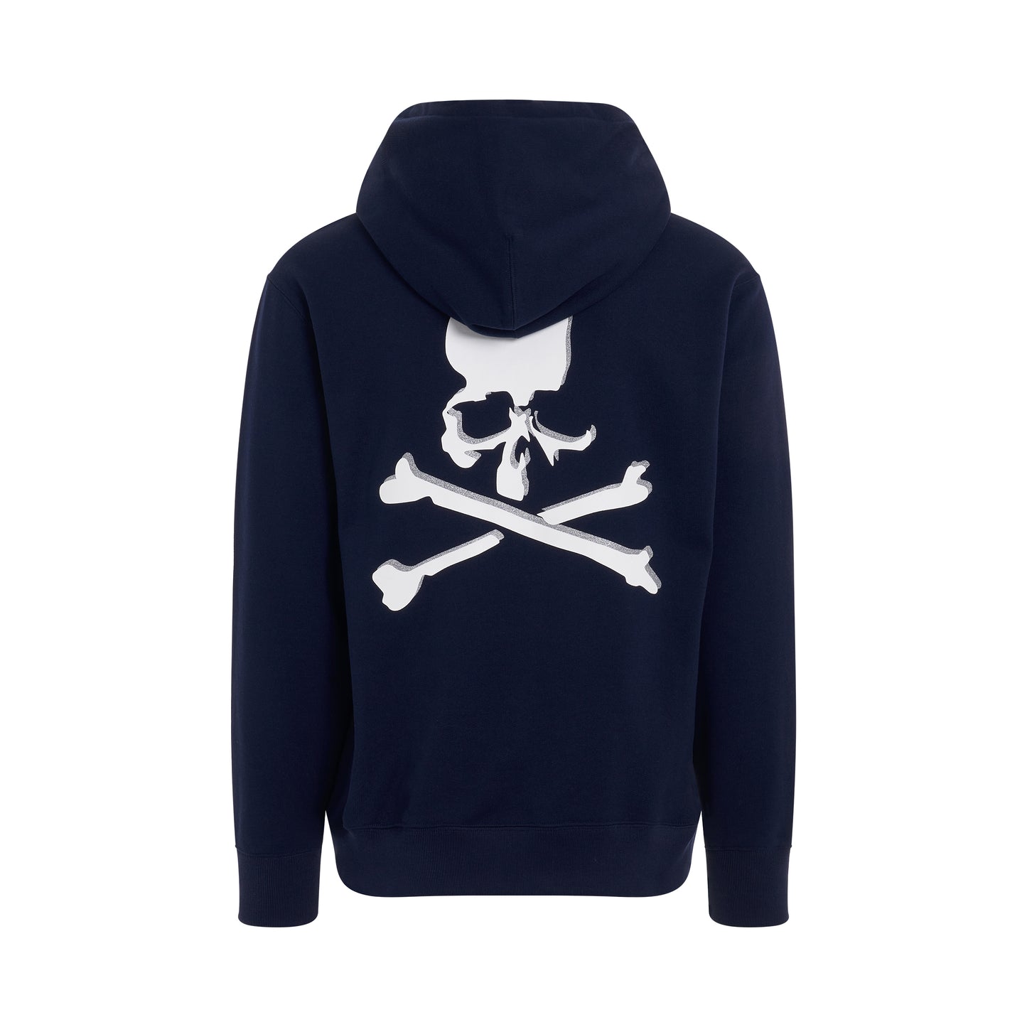 Classic Logo and Skull Hoodie in Navy
