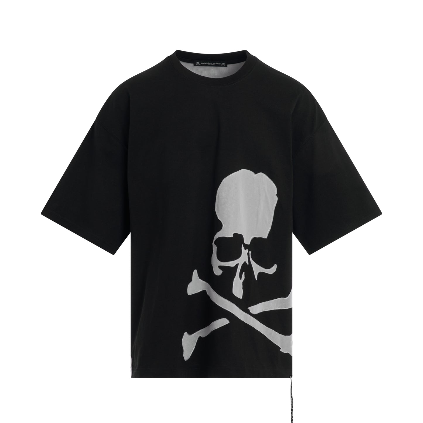 Swing Open Skull Boxy Fit T-Shirt in Black