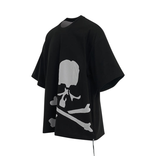 Swing Open Skull Boxy Fit T-Shirt in Black