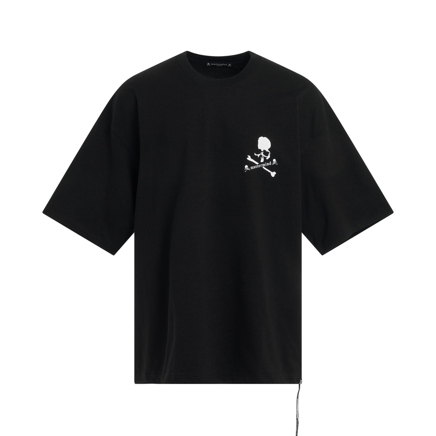 Glow in the Dark Skull Boxy Fit T-Shirt in Black
