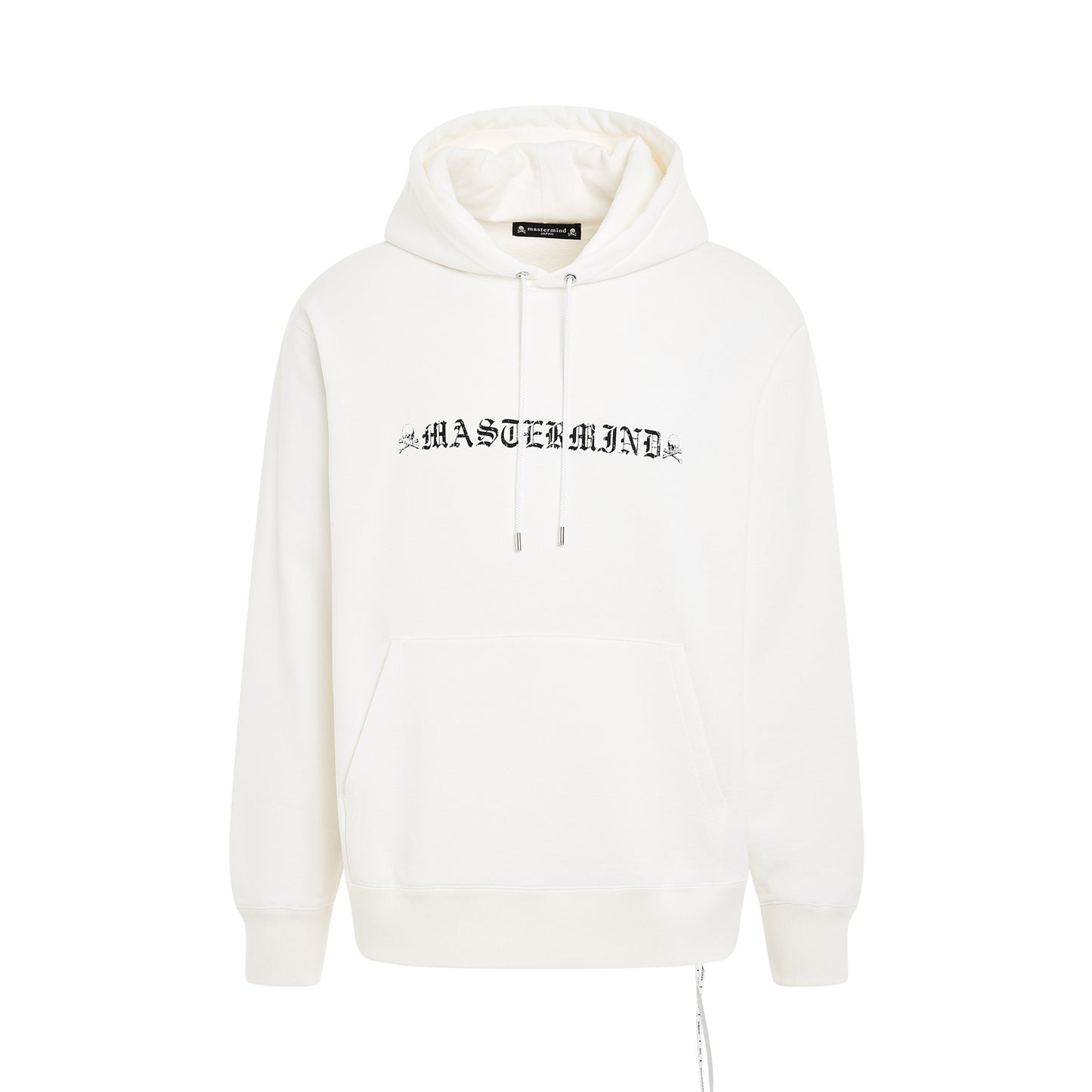 Rubbed Logo Hoodie in White