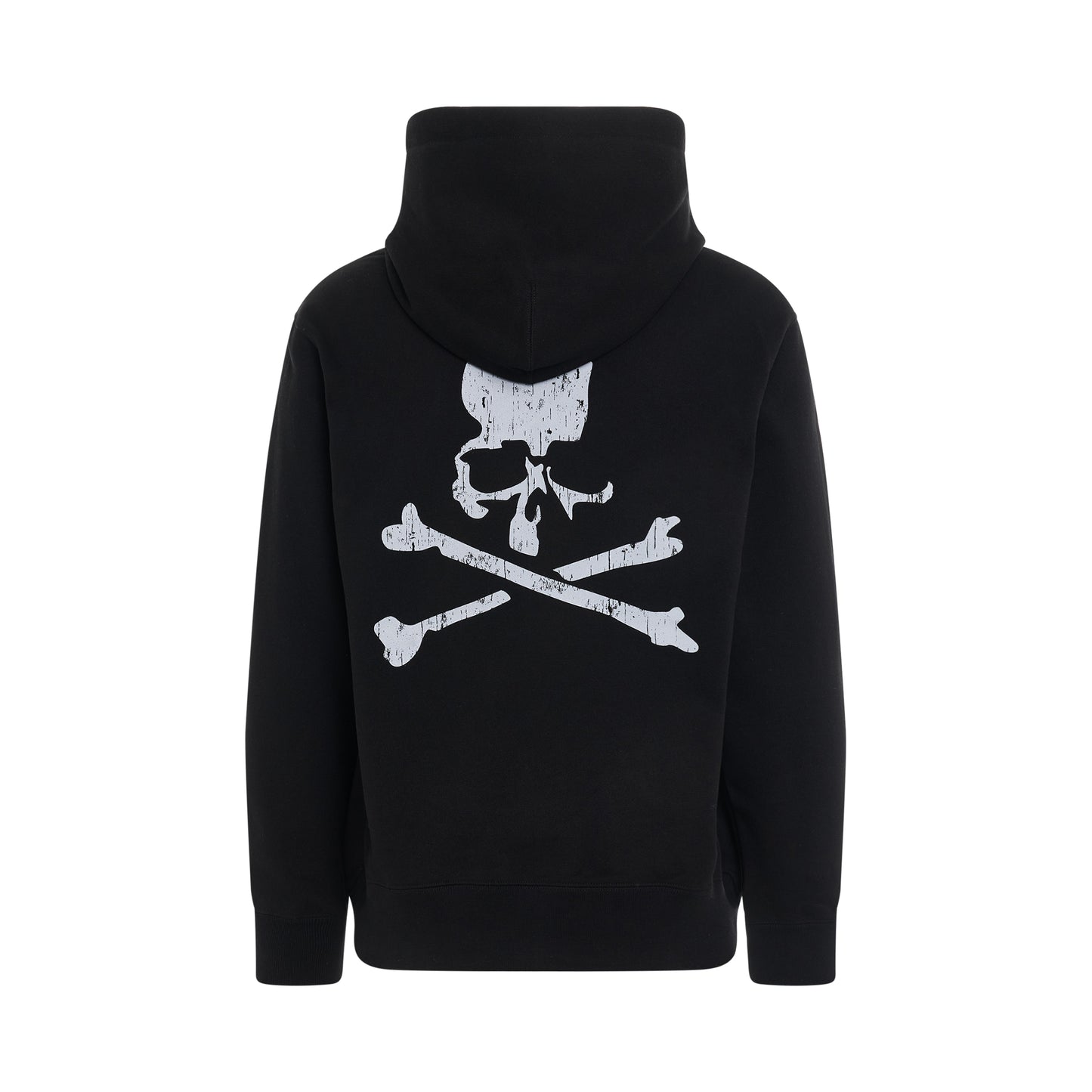 Rubbed Logo Hoodie in Black