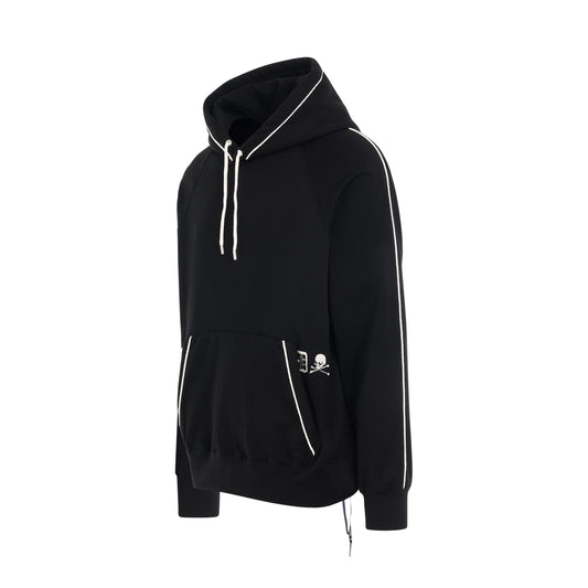 Rope Piping Hoodie in Black