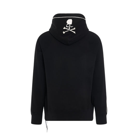 Rope Piping Hoodie in Black