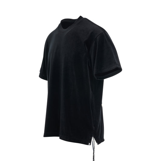 Velour T-Shirt in Black