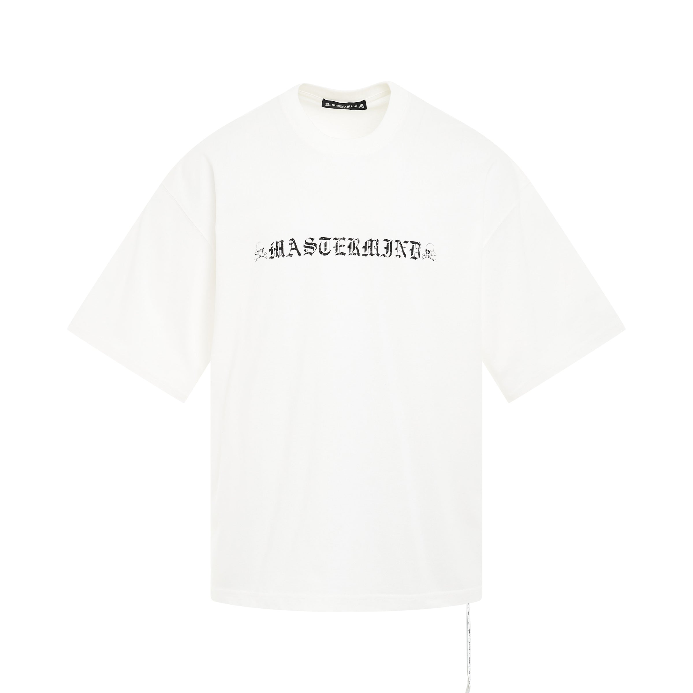 Rubbed Logo Boxy Fit T-Shirt in White