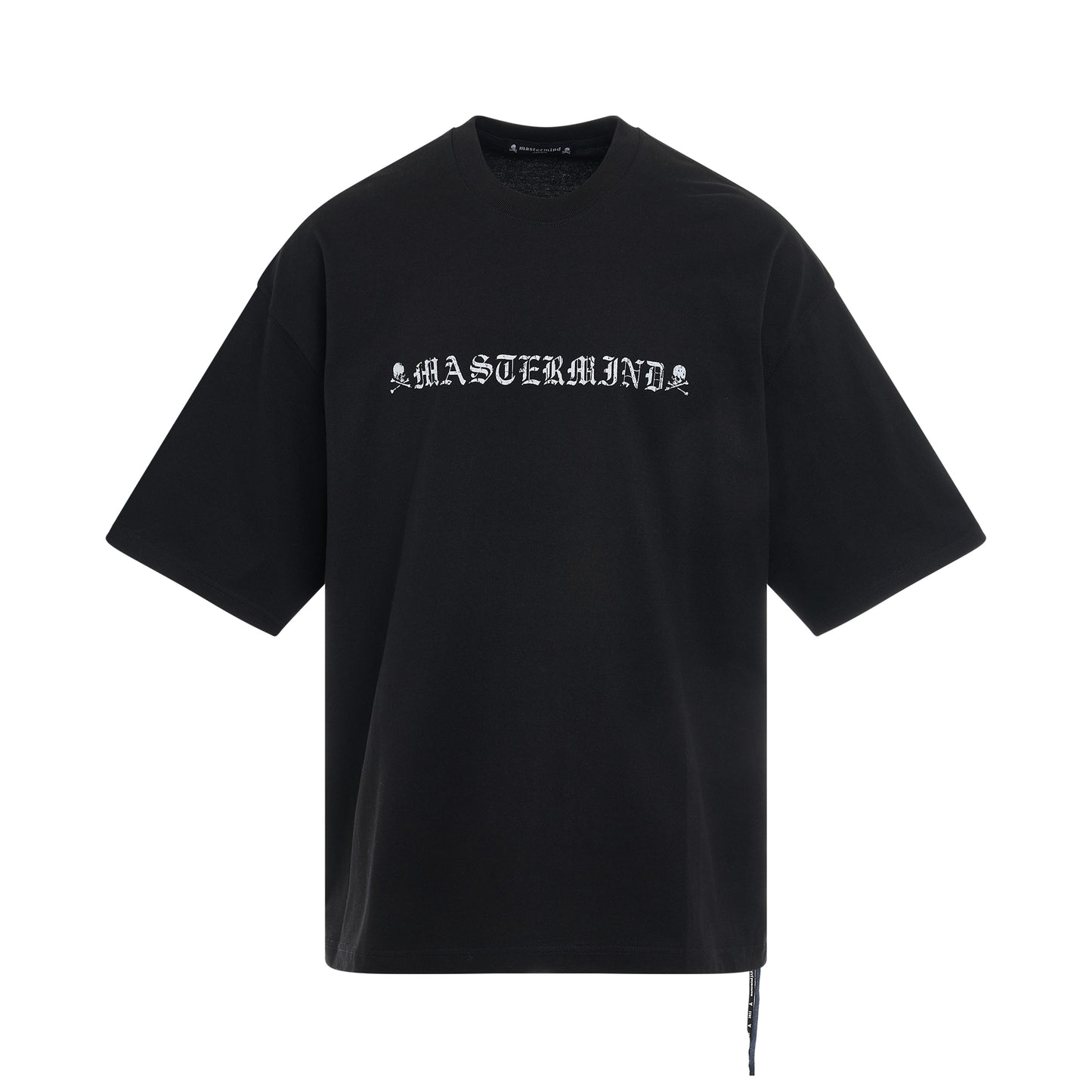 Rubbed Logo Boxy Fit T-Shirt in Black