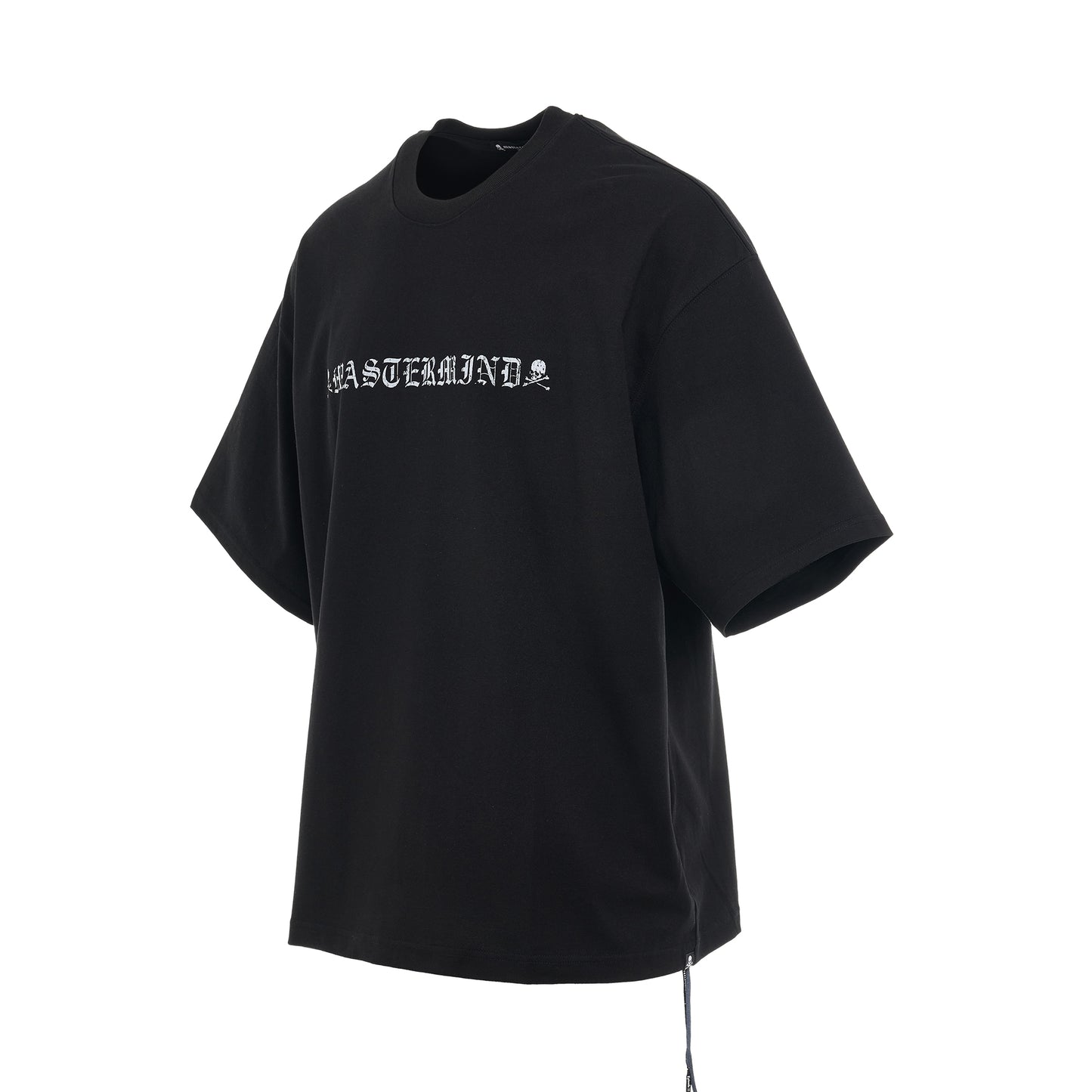 Rubbed Logo Boxy Fit T-Shirt in Black