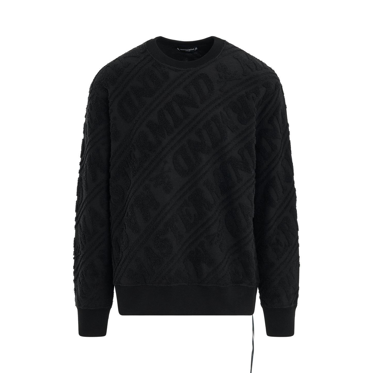 Pile Jacquard Sweatshirt in Black