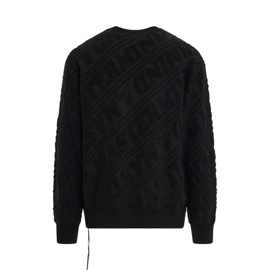 Pile Jacquard Sweatshirt in Black