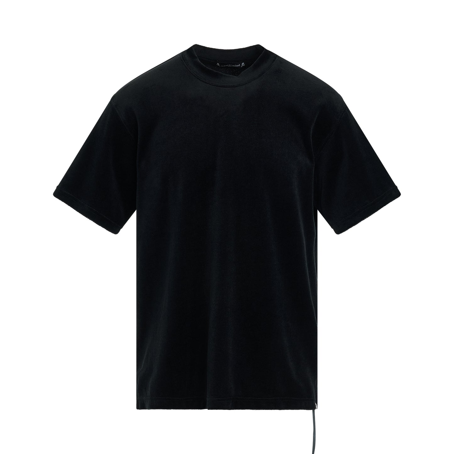 Bleached Velour T-Shirt in Black