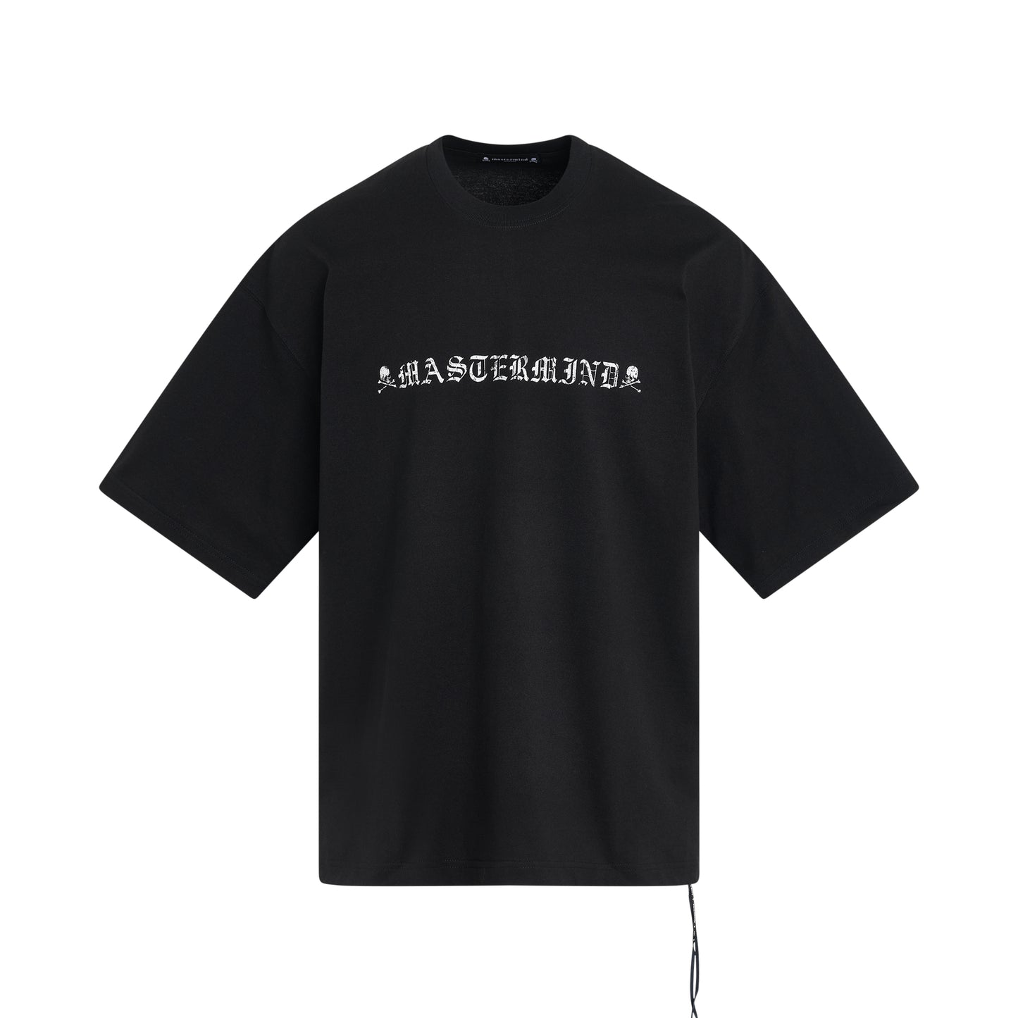 Reflective Skull Logo Boxy Fit T-Shirt in Black