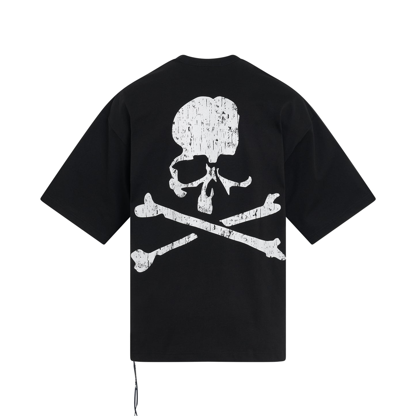 Reflective Skull Logo Boxy Fit T-Shirt in Black