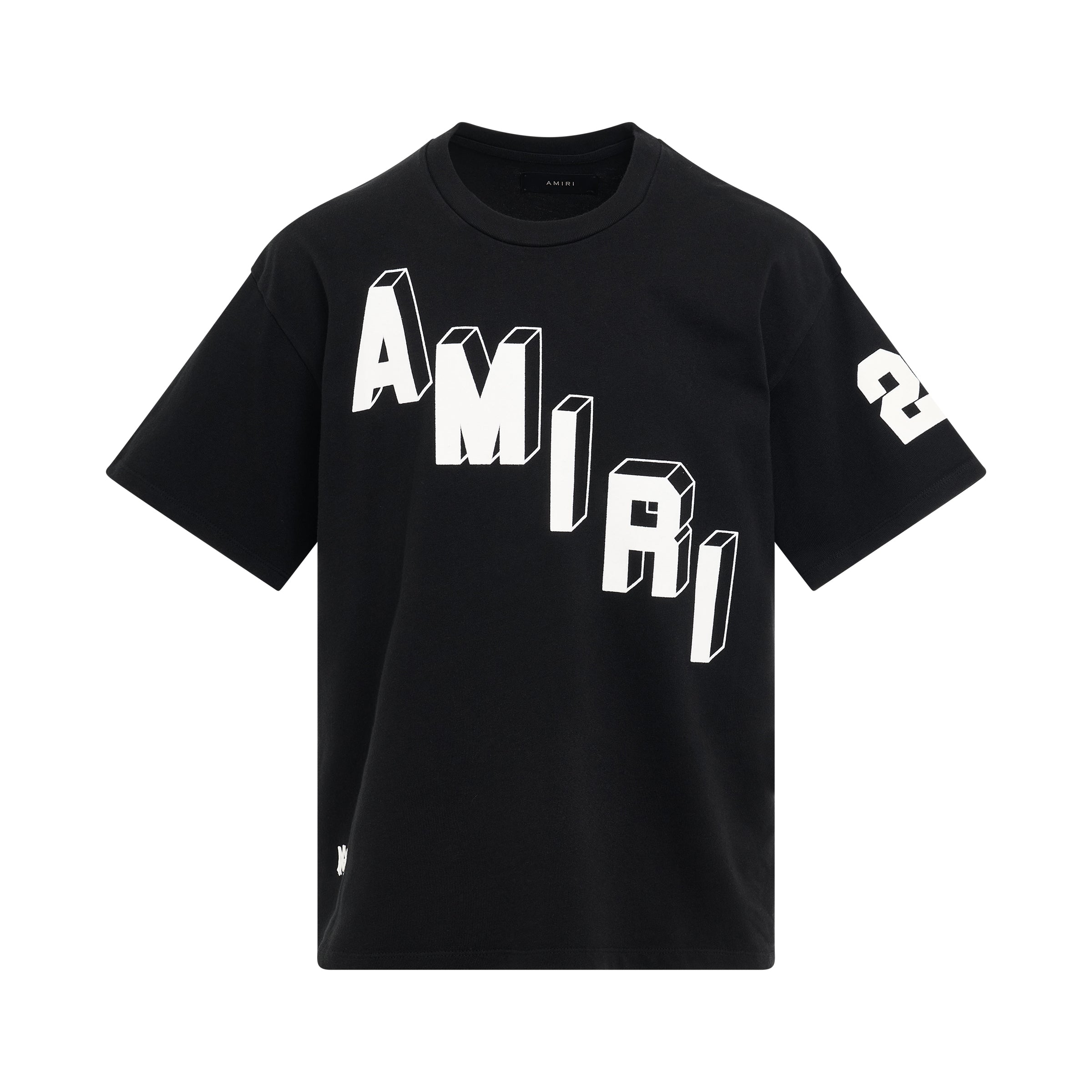 Amiri Flocked Hockey Skater T-Shirt in Black