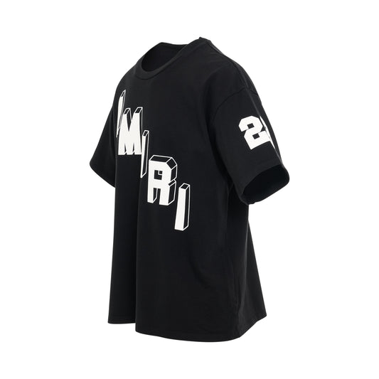 Amiri Flocked Hockey Skater T-Shirt in Black