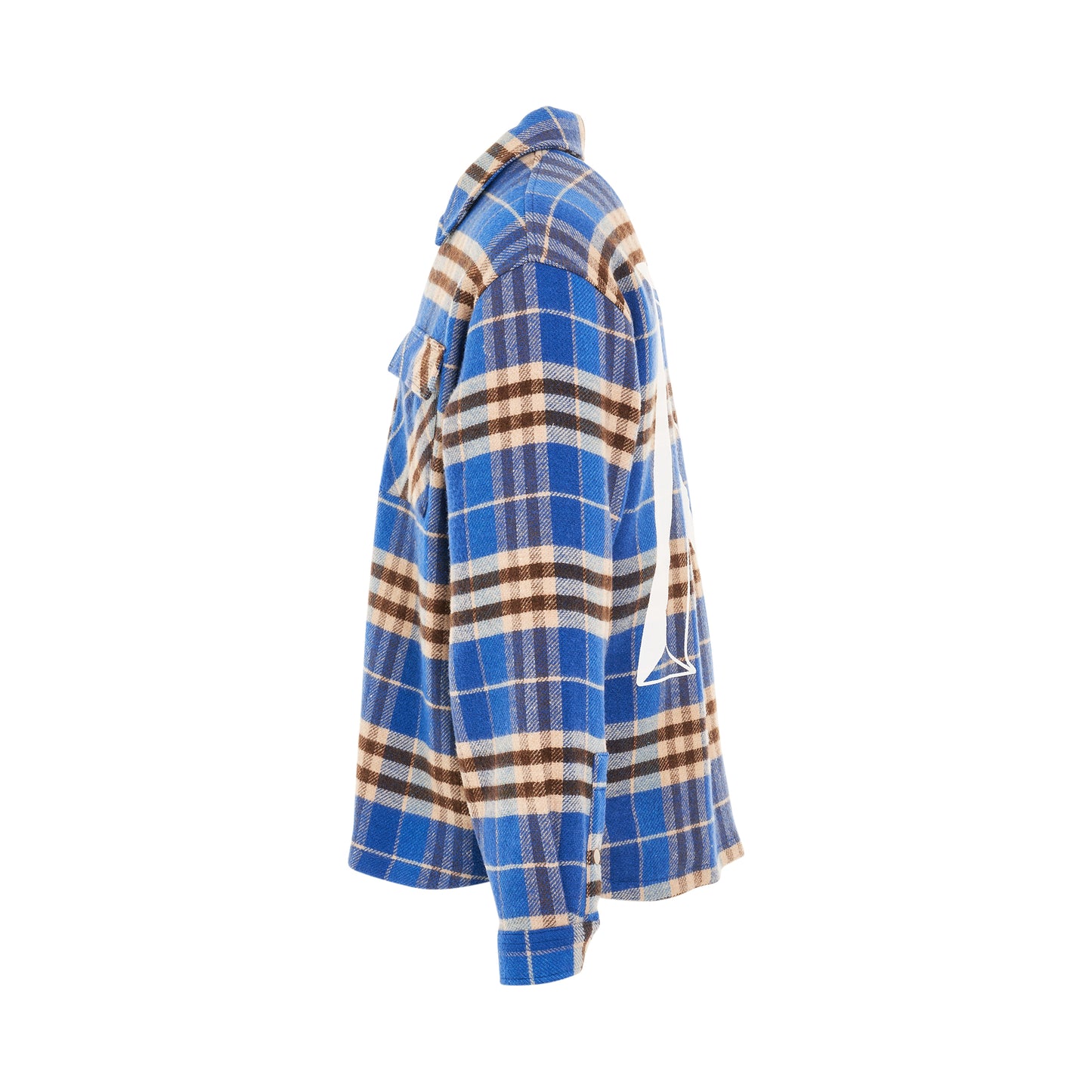 Initial Flannel Shirt in Cobalt