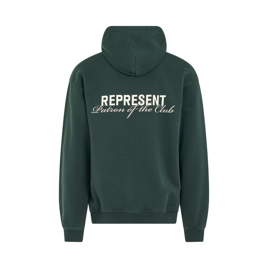 Patron of the Club Hoodie in Forest Green