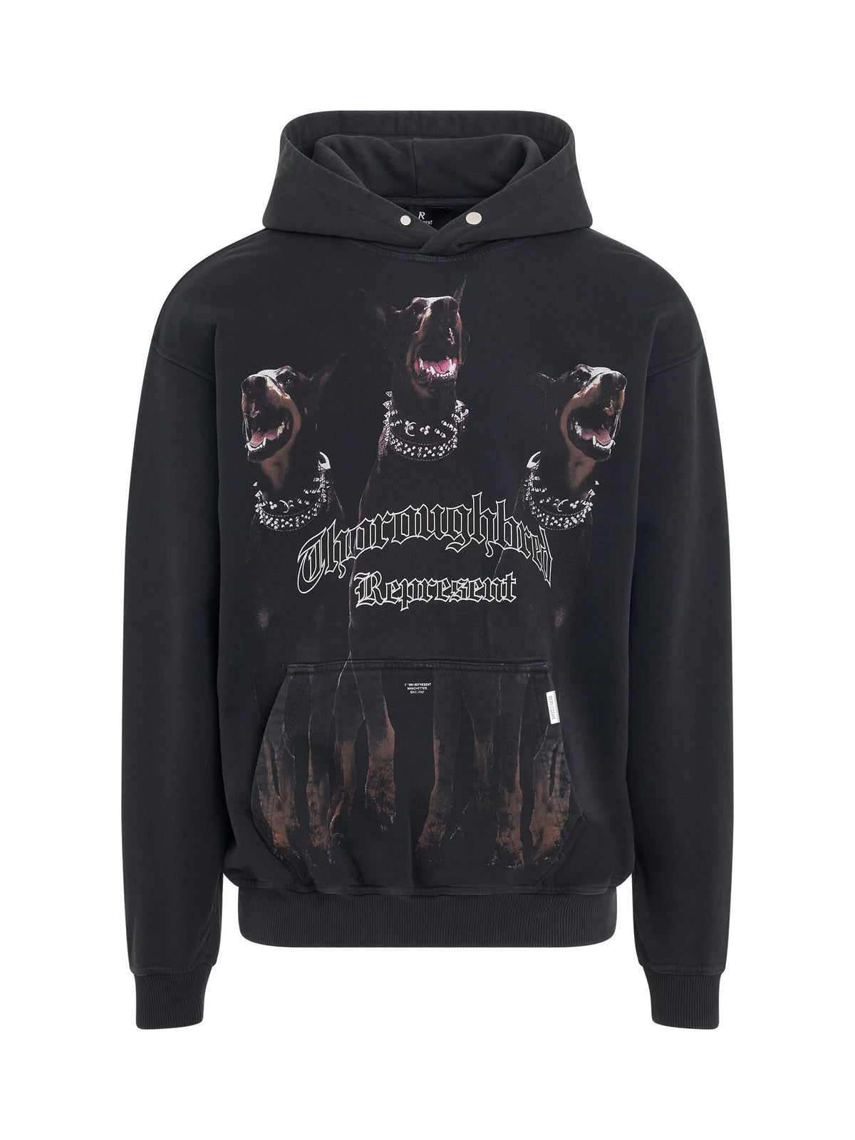 Represent Thoroughbred Hoodie in Vintage Black