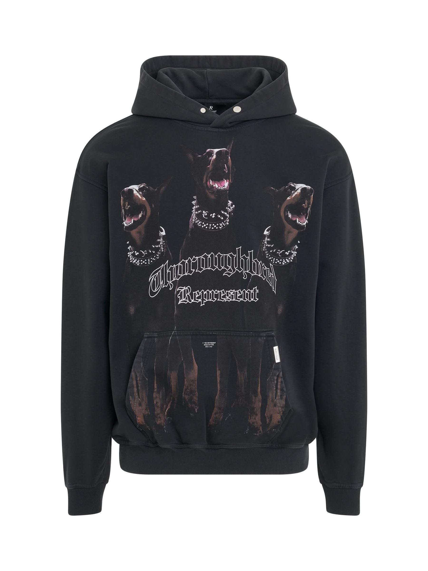 Represent Thoroughbred Hoodie in Vintage Black