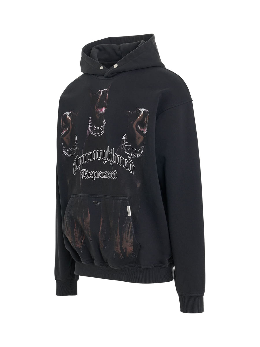 Represent Thoroughbred Hoodie in Vintage Black