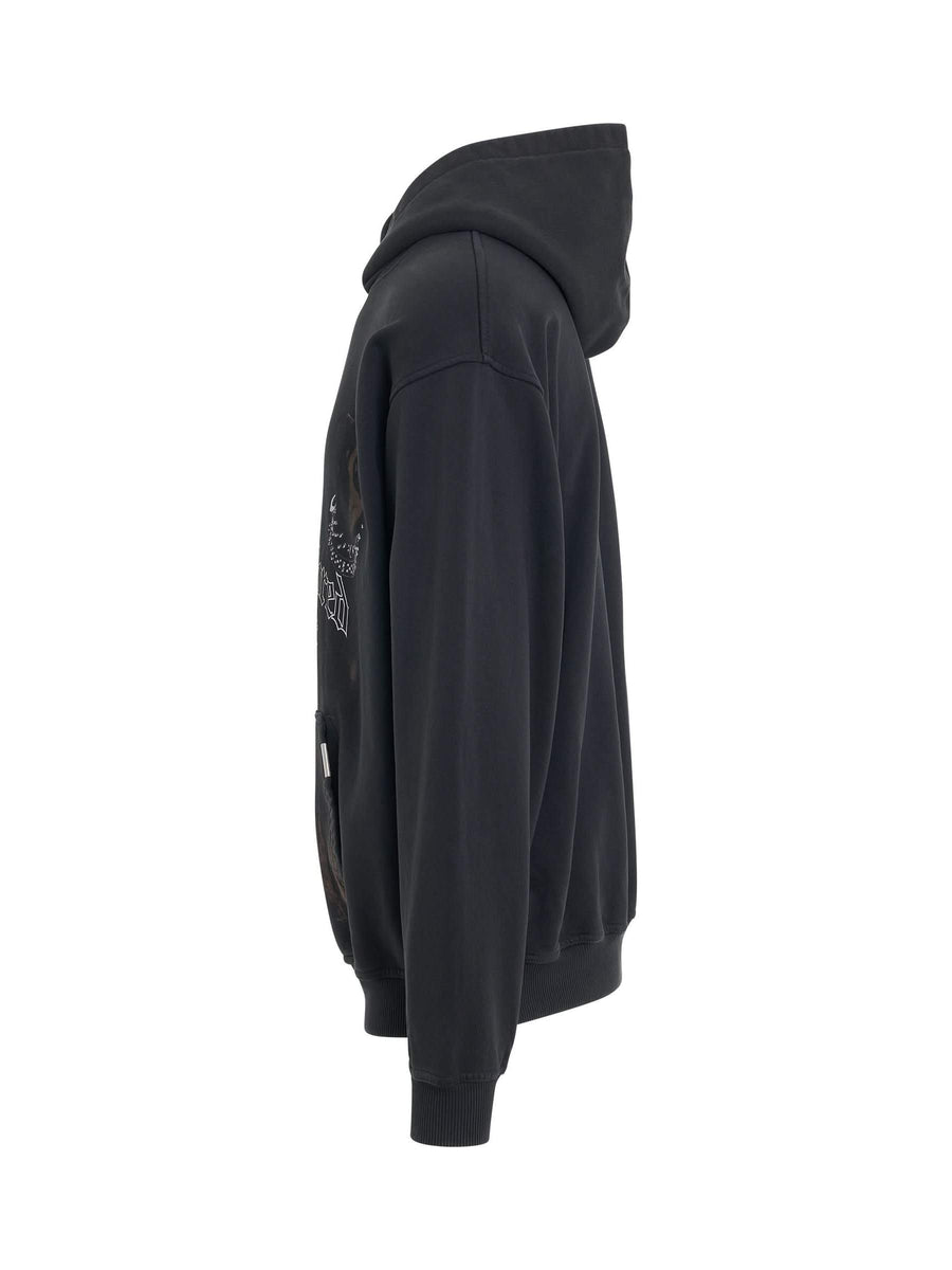 Represent Thoroughbred Hoodie in Vintage Black