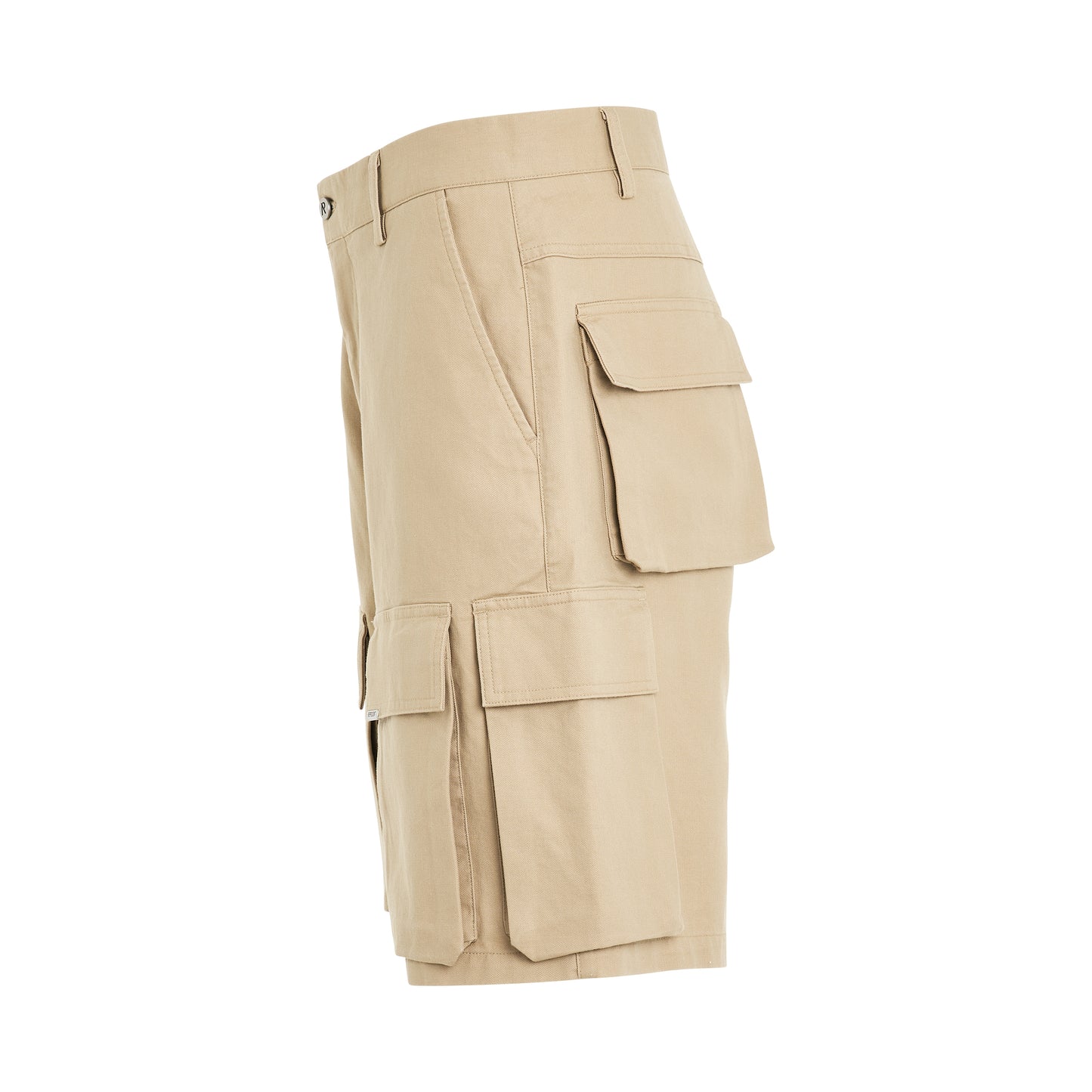 Baggy Cotton Cargo Shorts in Sandstone